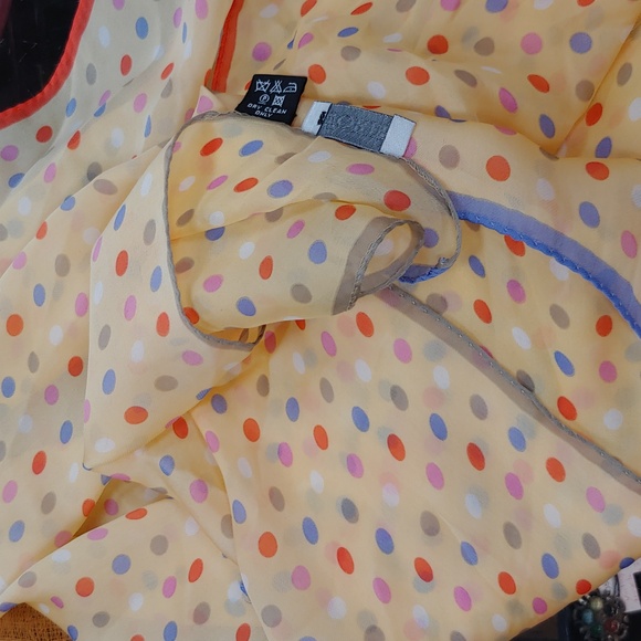 Worth 100% Silk Multi Color Polk a Dot Scarf - Picture 11 of 11